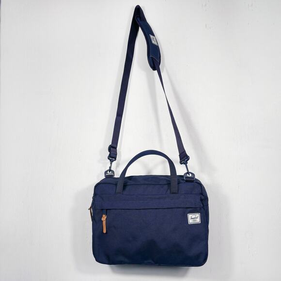 Hershel Supply Co Gibson Navy Blue Crossbody Messenger Laptop Bag - Picture 8 of 16